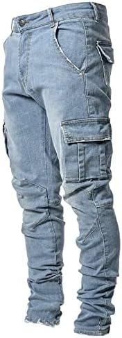 Male Casual Fashion Plus Size Middle Waist Denim Long Pants Mens Straight Jeans Men Stretch Jeans Jeans Men Straight