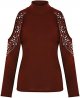 Women Off The Shoulder Tops Trendy Solid Sexy Slim Turtleneck Rhinestone Shirt Casual Strapless Long Sleeve Blouses