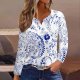 Womens Long Sleeve Tops Shirts for Women Casual Loose Fit Tshirt Trendy Print Dressy Tunic Top Ladies Blouse