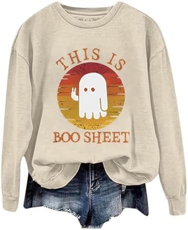 Women's Halloween Fashion Long Sleeve Crew Neck Hoodie Womens Hoodie Jacket