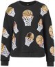 Womens Basketball Hoop Sequin Sweatshirt Oversized Long Sleeve Pullover Tops Sweatshirt Women Hoodies