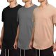 Mens 3 Pack T-Shirt Cotton Longline Classic Top