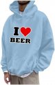 Men's Oktoberfest Hoodie Loose Fit Casual Fashion Printed Sweatshirt For Festive Little L