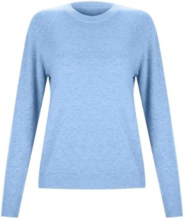 Womens Knitting Cotton Sweaters Casual Long Sleeve Sweatshirt Lightweight Open Front Fall Trendy Top