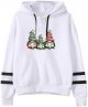 Christmas Long Women's Top Gnome Hooded Sweatshirt Printed Sleeve Women's Hoodies Sweatshirts plus Size Long