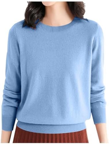 Womens Knitting Cotton Sweaters Casual Long Sleeve Sweatshirt Lightweight Open Front Fall Trendy Top