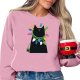 Ladies Casual Fashion Cute Christmas Pattern Crew Neck Long Sleeved Hoodie Hot Hoodies Women