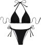 Bikini Swimsuit for Women Black Brazilian String Bikinis Bathing Suit Triangle Top Bathing Suits Swimsuits Long