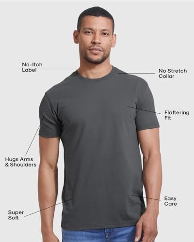 3 Pack, Men's Short Sleeve Crew Neck T-Shirt, S - 4XL