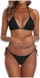 Bikini Swimsuit for Women Black Brazilian String Bikinis Bathing Suit Triangle Top Bathing Suits Swimsuits Long