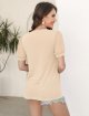 Womens Summer V Neck T Shirts Swiss Dot Puff Sleeve Tops Dressy Casual Shirts Blouses