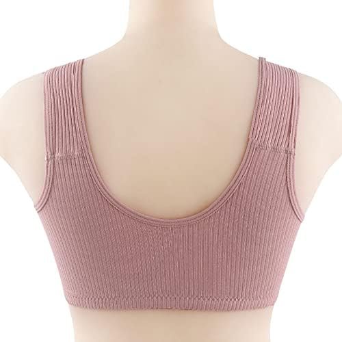 Women's Front Side Buckle Lace Edge Without Steel Ring Movement Seamless Gathering Adjustment Yoga Women Bras